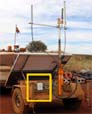 mesh node on solar panel trailer, Australia Mine